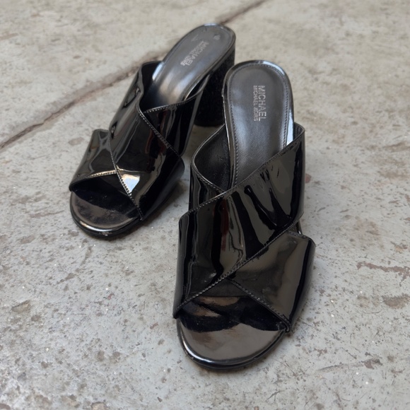 MICHAEL Michael Kors Slide Mule with Black Crystal Heel 8 - Picture 4 of 10